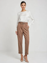High Waist Tailored Trousers