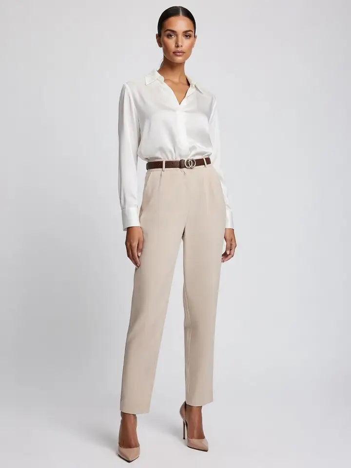 High Waist Tailored Trousers