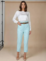 High Waist Tailored Trousers