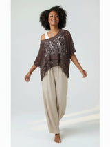 Embroidered Lace Tiered Top