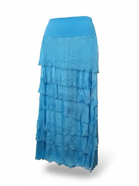 Stretchy Shredded Maxi Skirt