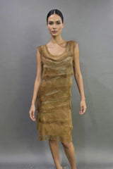 Stretchy Shredded Midi Dress