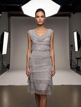 Stretchy Shredded Midi Dress