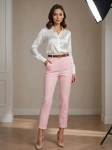 High Waist Tailored Trousers