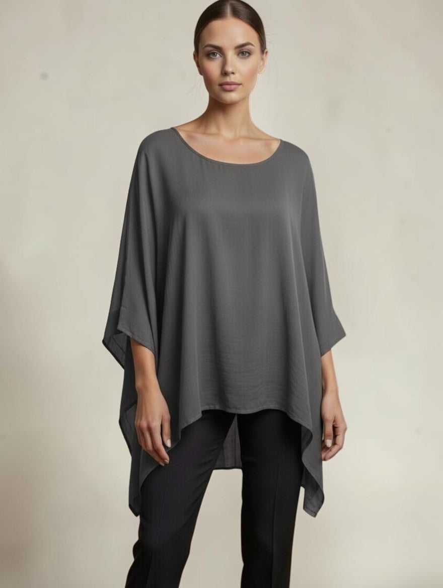Classic Silk Poncho