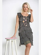 Stretchy Shredded Midi Dress