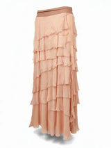 Stretchy Shredded Maxi Skirt