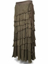 Stretchy Shredded Maxi Skirt