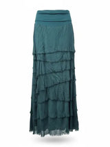 Stretchy Shredded Maxi Skirt