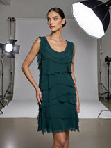 Stretchy Shredded Midi Dress