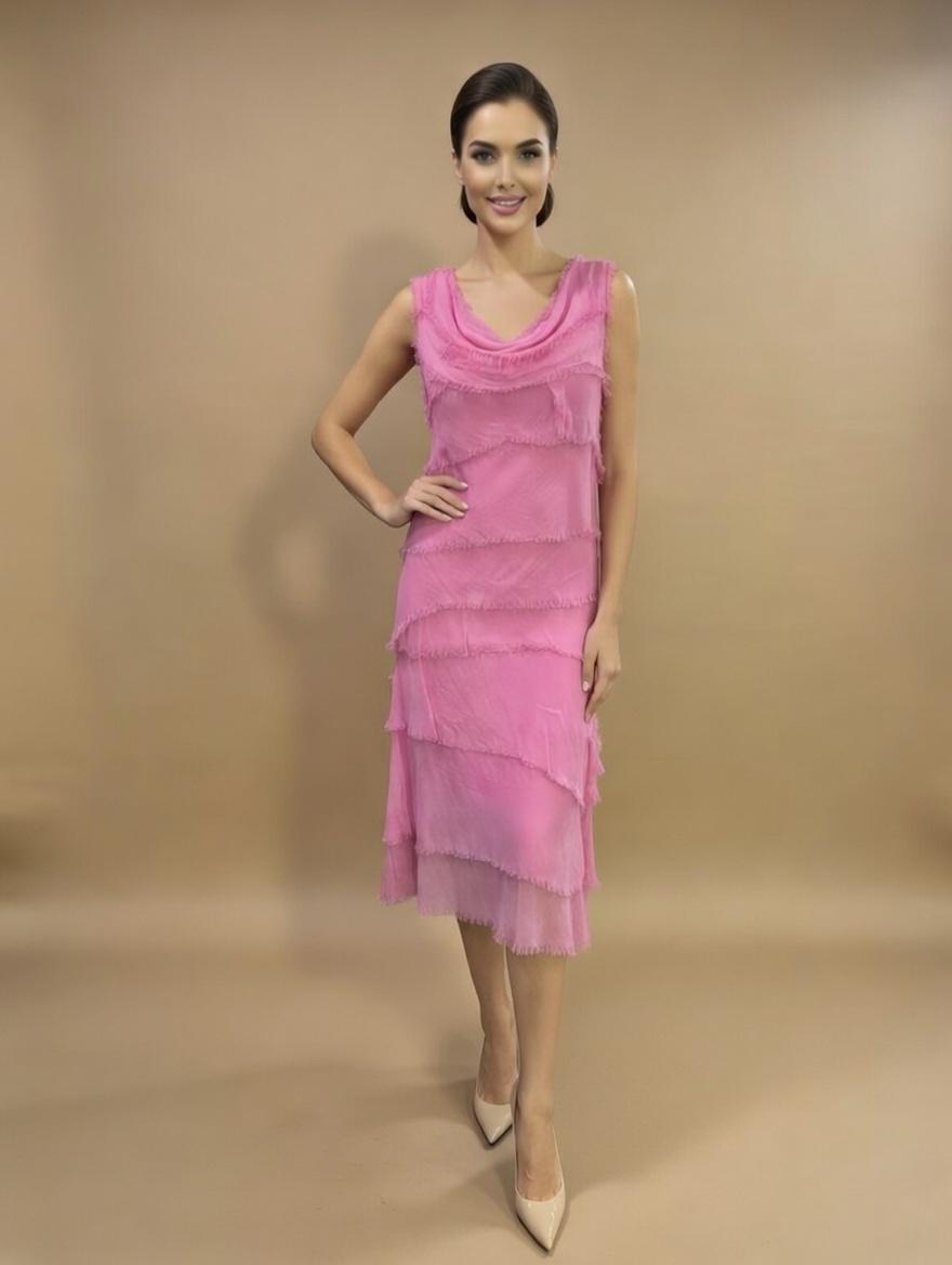 Stretchy Shredded Midi Dress