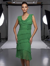 Stretchy Shredded Midi Dress