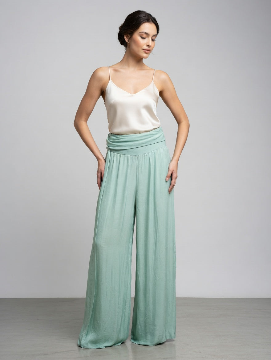 Flowing Wide-Leg Trousers