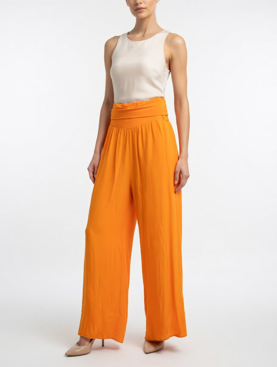 Flowing Wide-Leg Trousers