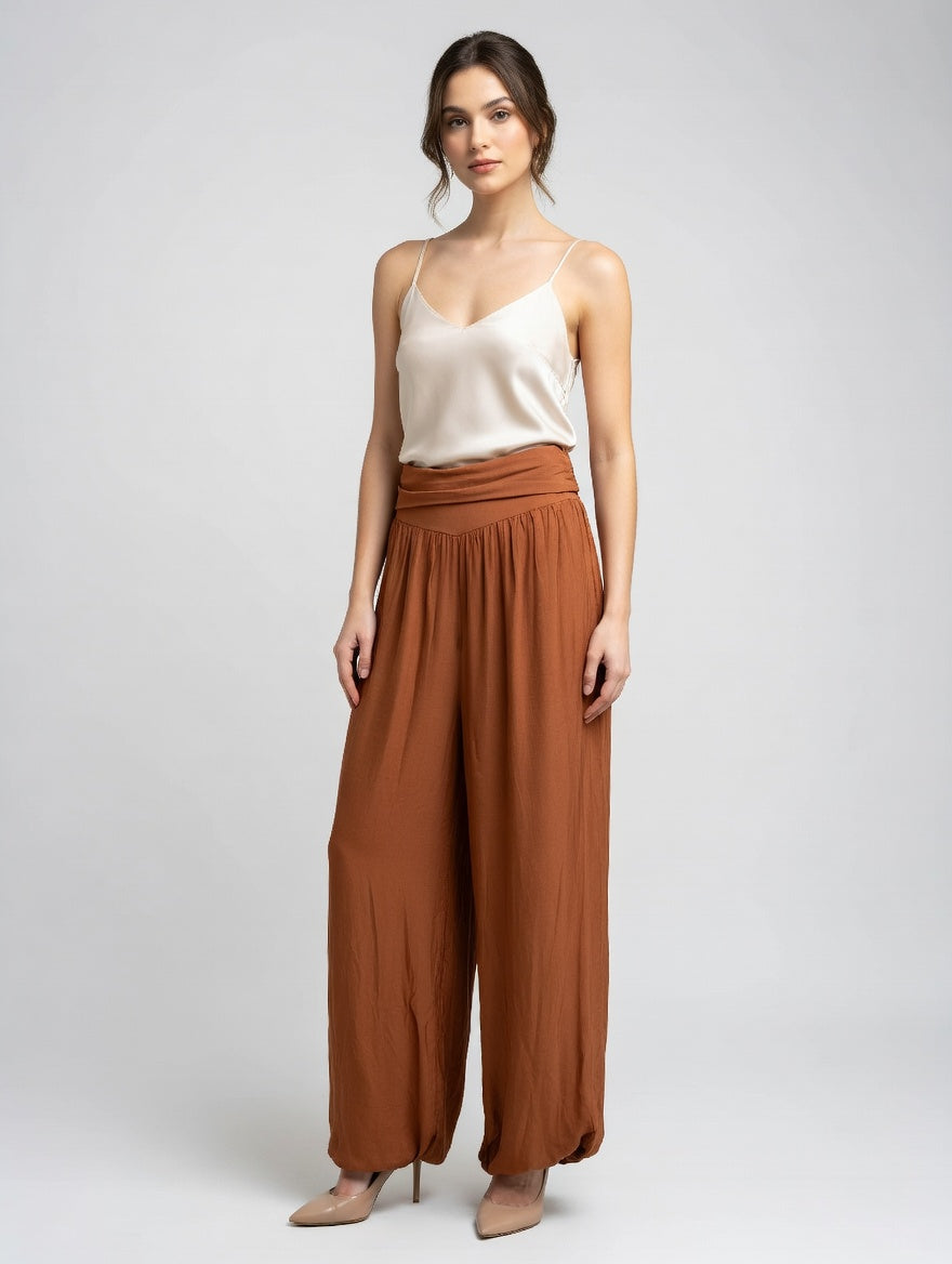 Flowing Wide-Leg Trousers