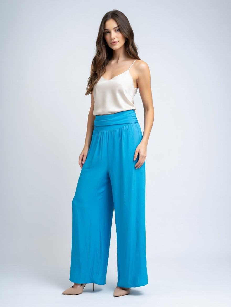 Flowing Wide-Leg Trousers
