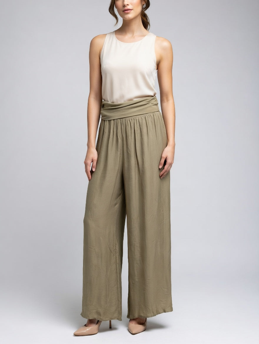 Flowing Wide-Leg Trousers