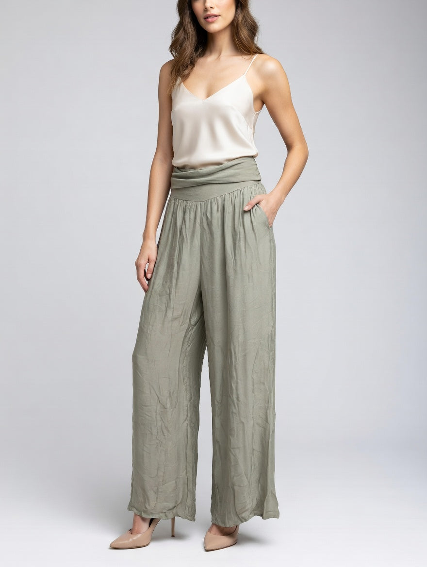 Flowing Wide-Leg Trousers