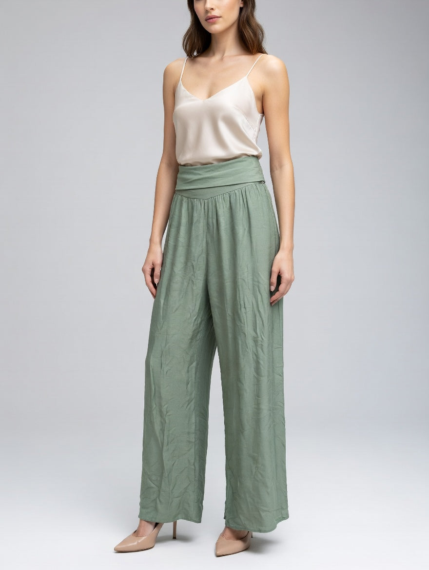 Flowing Wide-Leg Trousers