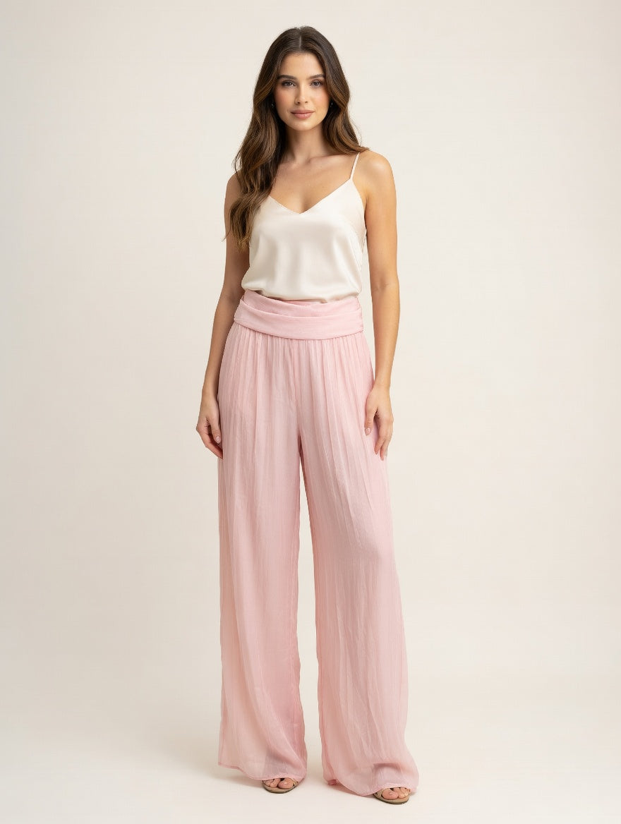 Flowing Wide-Leg Trousers