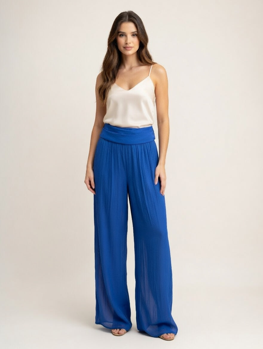 Flowing Wide-Leg Trousers
