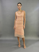 Stretchy Shredded Midi Dress