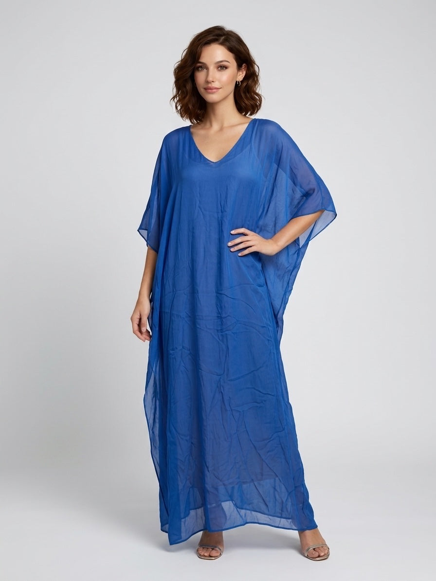 Kaftan Maxi Dress - Royal Blue