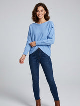 Crossover Knit Sweater - Sky Blue