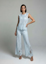 Circular Lace Co-ord Set - Sky Blue