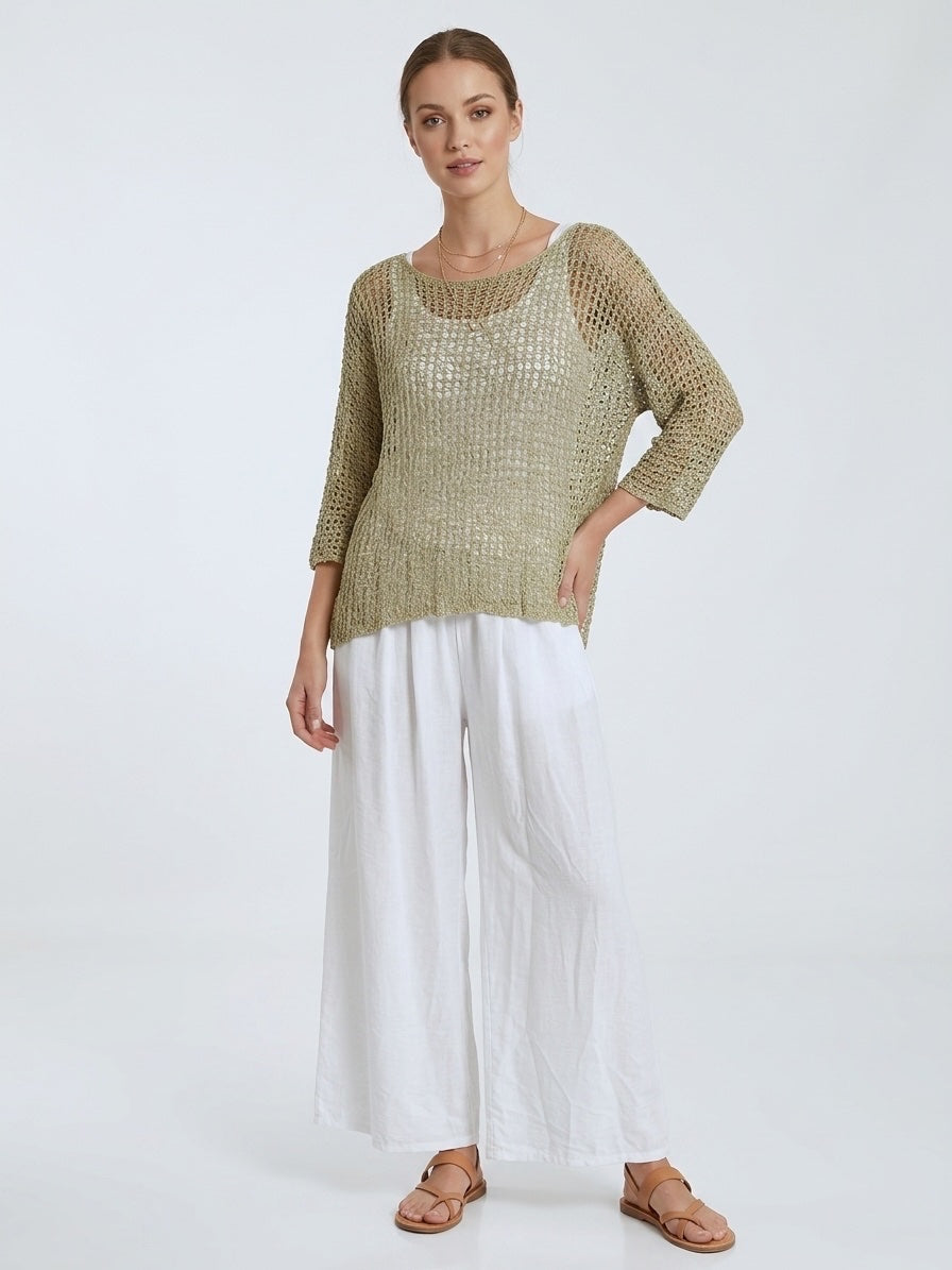 Popcorn poncho - Taupe