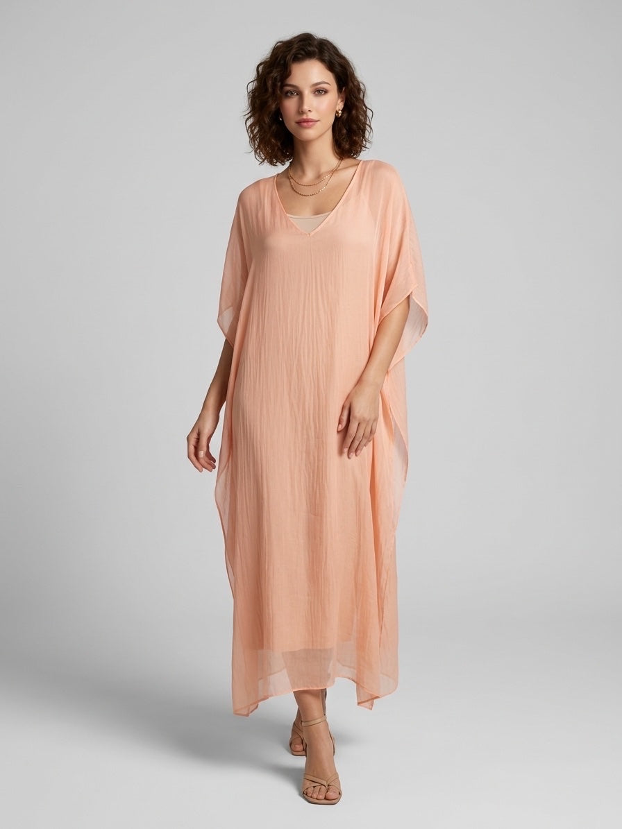 Kaftan Maxi Dress - Peach