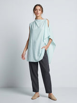 Asymmetric Draped Minidress - Mint
