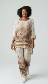 Scenic Vista Kaftan Set - Camel