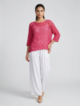 Popcorn poncho - Fuchsia
