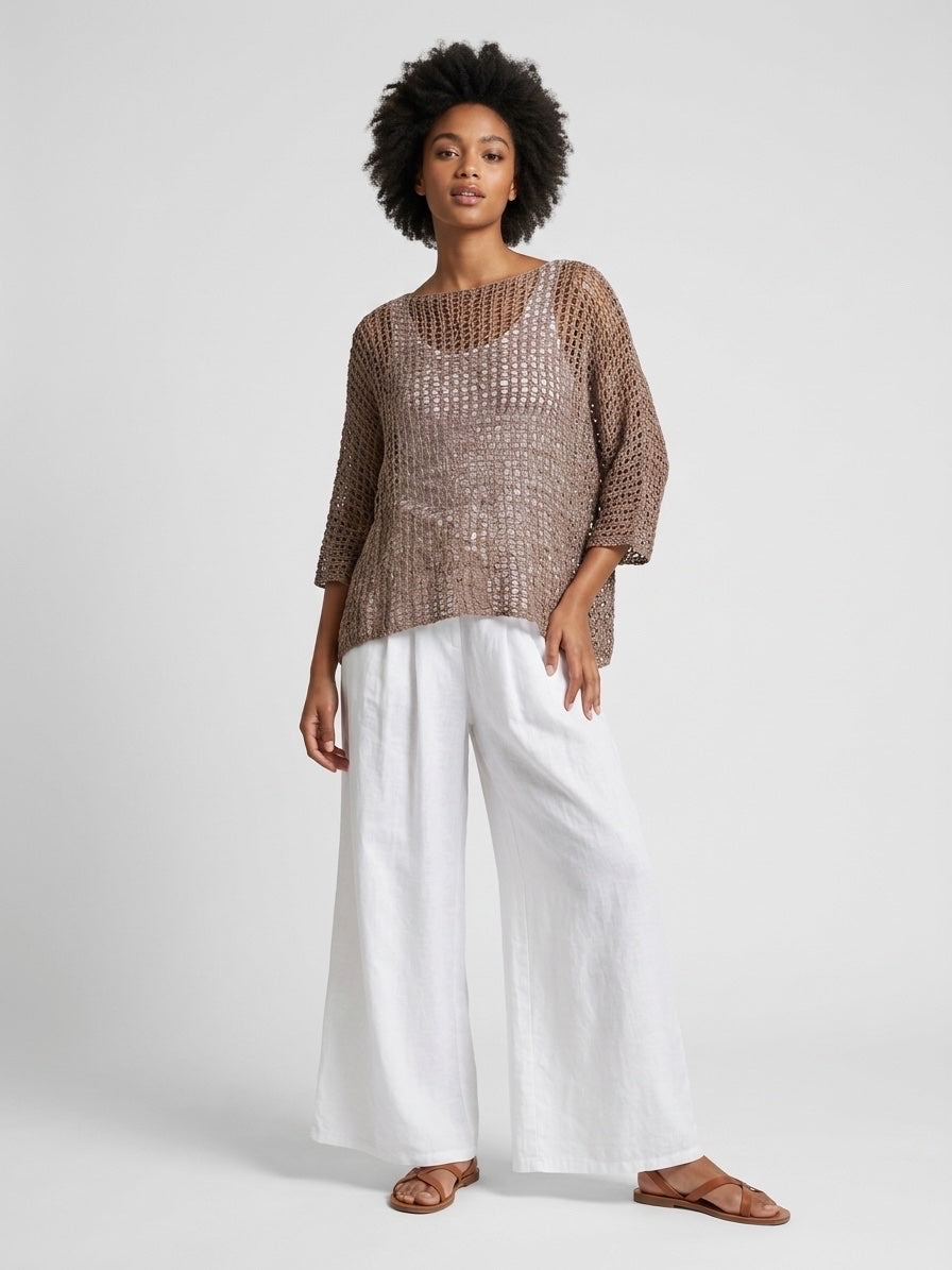 Popcorn poncho - Toffee