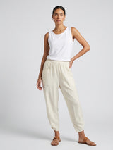 Relaxed Patch Pocket Trousers - Beige