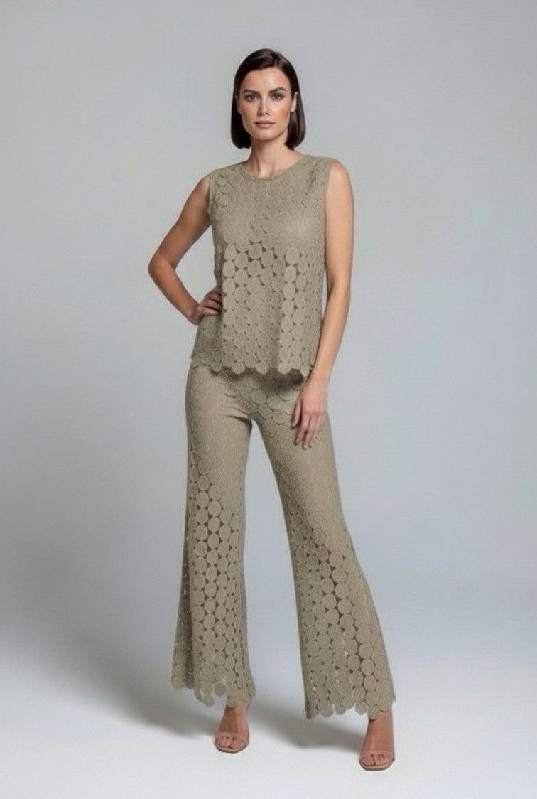 Circular Lace Co-ord Set - Mocha