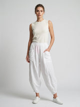 Relaxed Patch Pocket Trousers - White