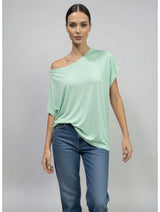 The Relaxed Off-the-Shoulder Top - Mint