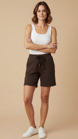 Relaxed Fit Drawstring Shorts - Brown