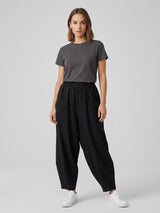 Relaxed Patch Pocket Trousers - Black