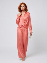 Layers wrap over Top  Co-ord - Coral