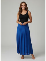 Smocked Waist Maxi Skirt - Royal