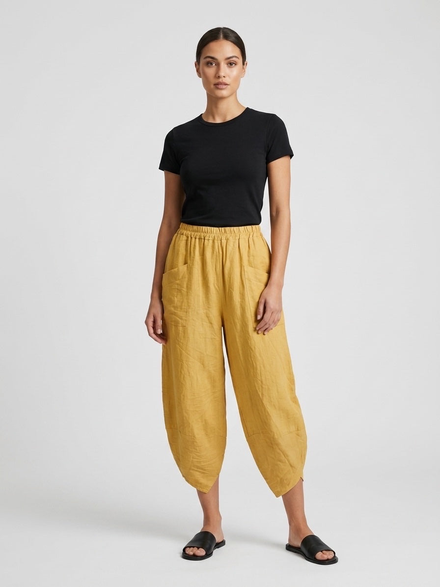 Relaxed Patch Pocket Trousers - Camel