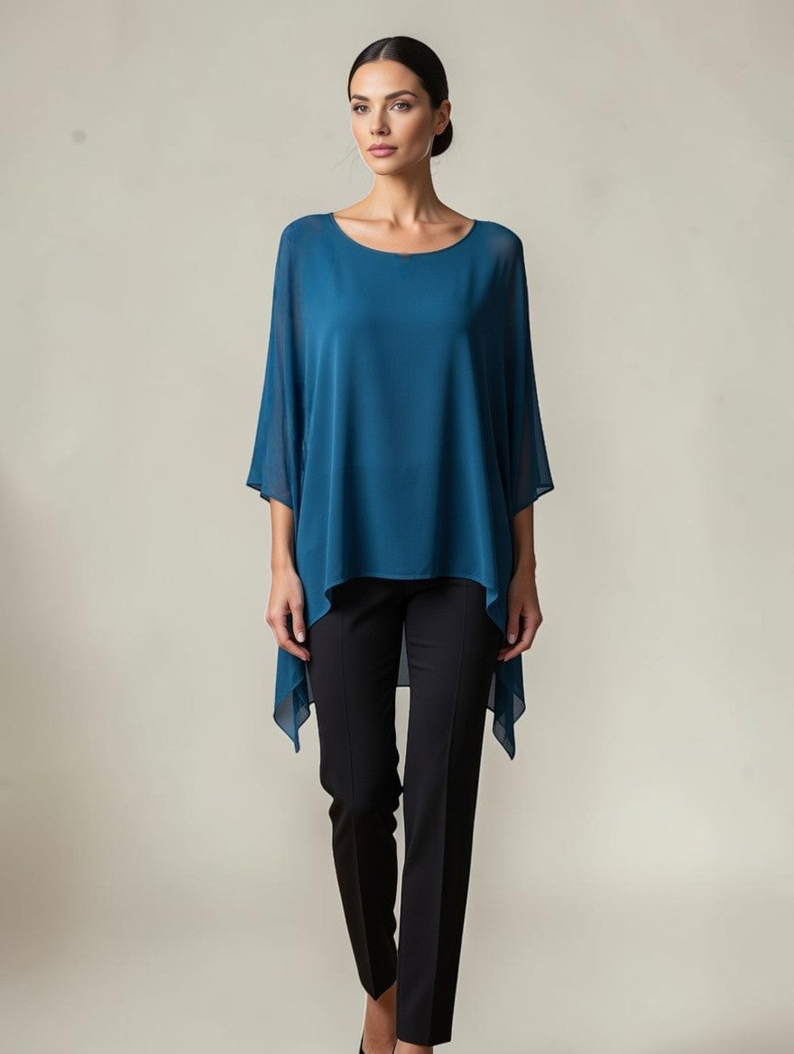 Classic Silk Poncho
